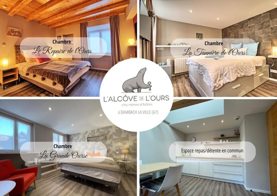 La Taniere De L'Ours - L'Alcove De L'Ours - Chambre Cosy 2 Pers Dambach Eksteriør bilde